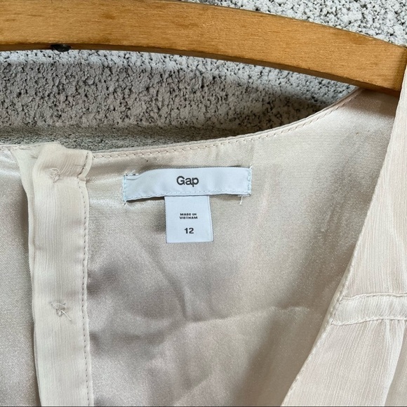 Gap Ivory Tiered Drawstring Dress - Picture 6 of 11